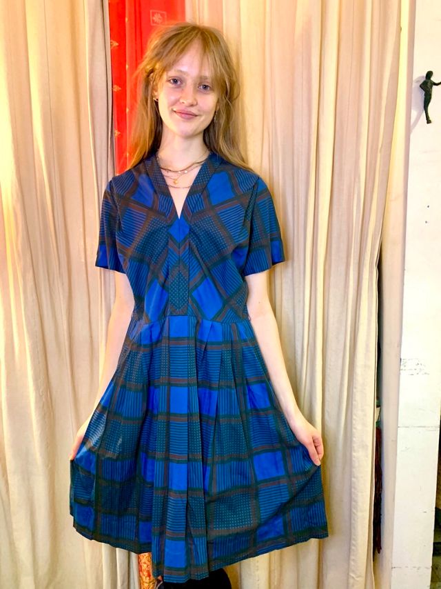 Plaid hot sale vintage dress