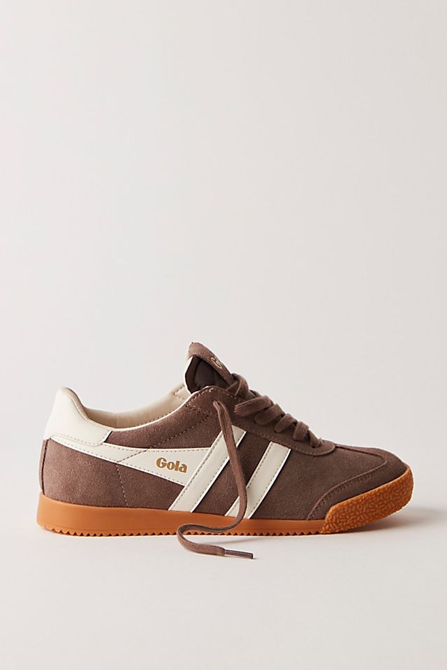 elan tobacco and white color block suede leather sneakers Gola Sneaker- Tobacco/White Styleartist With their clean design and versatile colour gola elan sneaker tobacco white