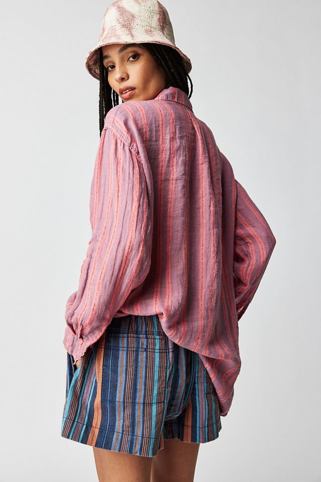 CP Shades Ruffle Linen Top #1