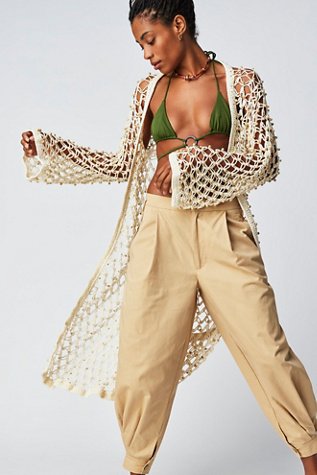 Flook Crochet Beaded Cardigan | Free People