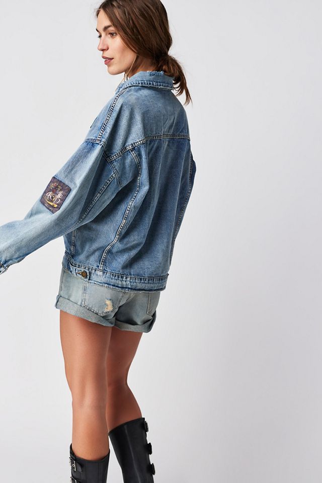 Found Patchwork Denim Trucker Jacket #1
