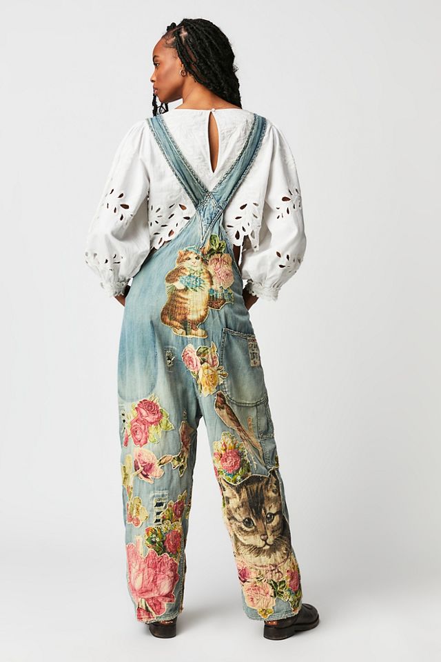 Magnolia Pearl Rose Embroidered Overalls | Free People UK