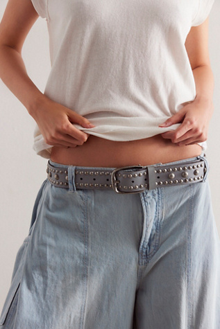 We The Free Sola Stud Belt at Free People in Grey, Size: M/L
