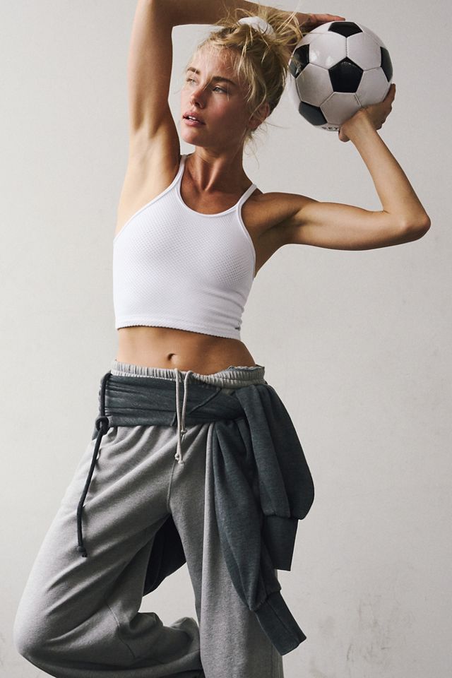 Happiness Runs Mesh Crop Tank #2