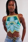 Lotus Applique Halter Top
