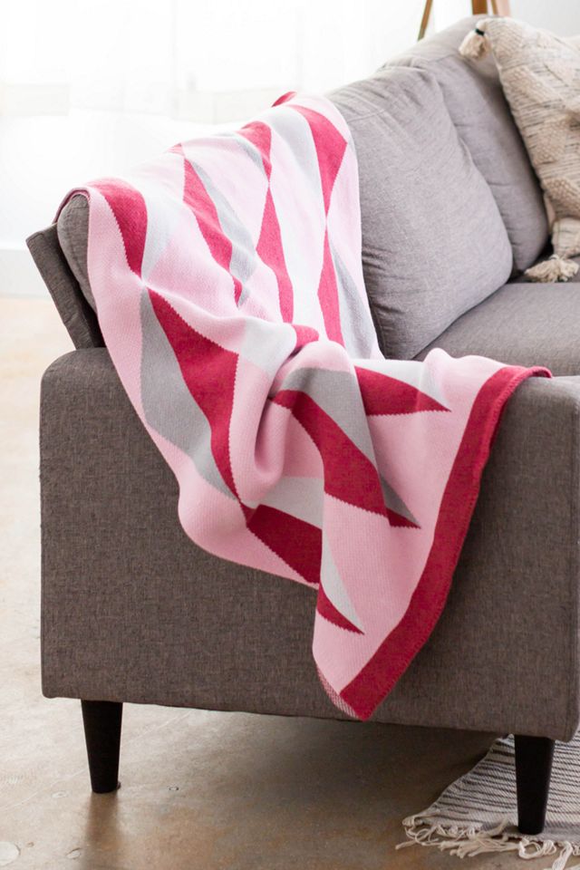 Seek & Swoon Pink Hope Throw Blanket #1