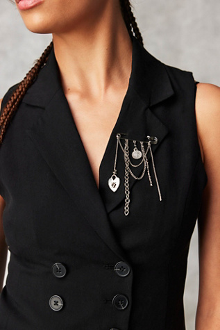 Tavi Pin by Free People in Silver