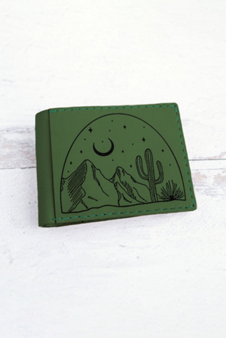 Женский кошелёк Giving Bracelets Leather Bifold Desert Wallet, цвет: Зелёный
