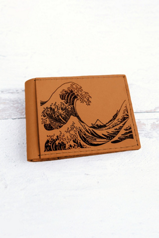 Giving Bracelets Leather Bifold Wave Wallet