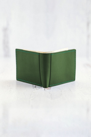 Женский кошелёк Giving Bracelets Leather Bifold Wave Wallet, цвет: Зелёный — фото 3