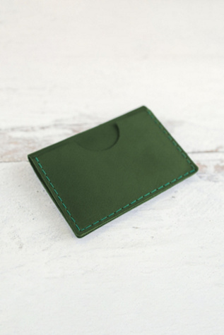 Giving Bracelets Leather Card Wallet at Free People in Green