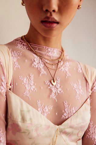 Sloane Layered Necklace at Free People in Cognac