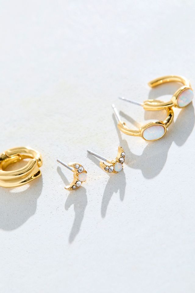 Halo Gold Plated Hoop Set #1