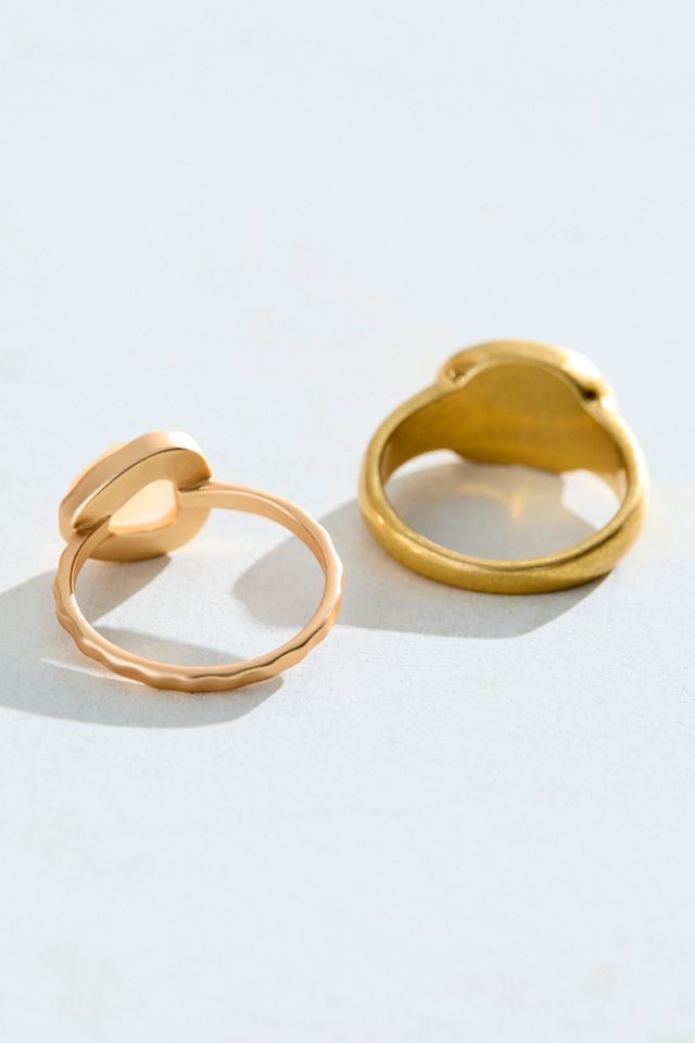 Lot de bagues en plaqué or Packing My Things For The Summer #3