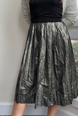 Vintage Gold Wood Grain Lame Skirt Selected by KA.TL.AK