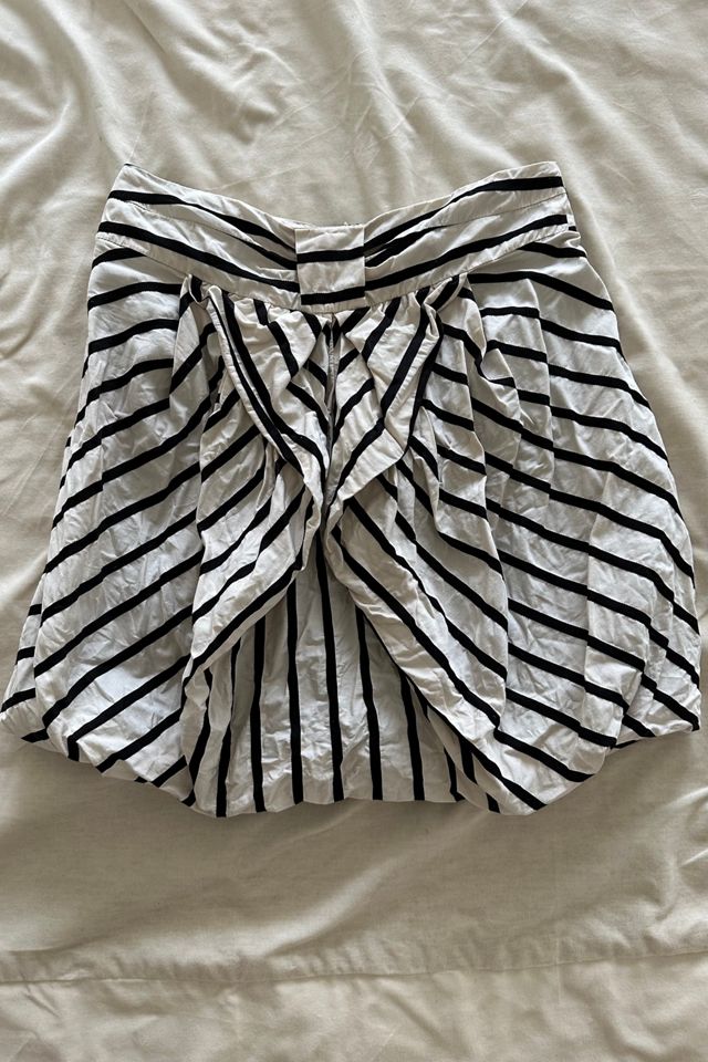 Balloon Hem Striped Mini Skirt Selected by KA.TL.AK #3