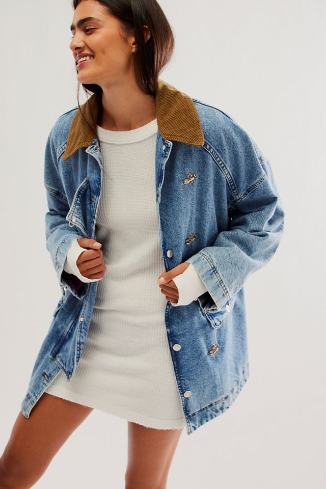 Women's denim 2025 barn coat