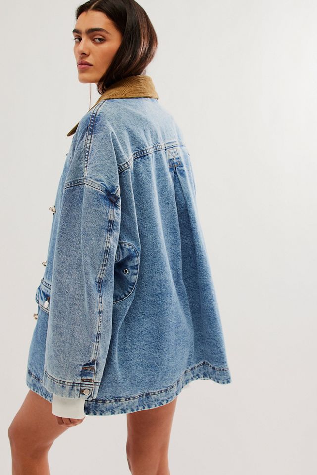 Free People Denim Barn Coat. 4