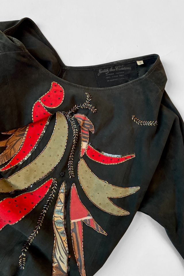 80’s Embellished Suede Judith Ann Dress Selected by MARMALADE #2