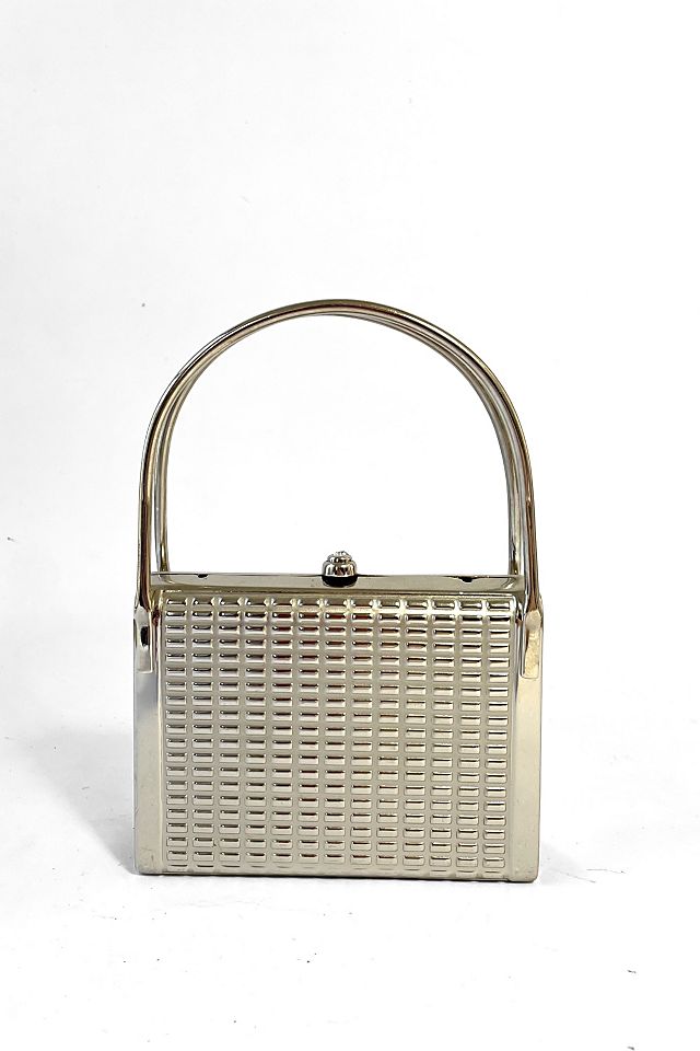 Vintage Silver Metal Box Bag Selected by MARMALADE
