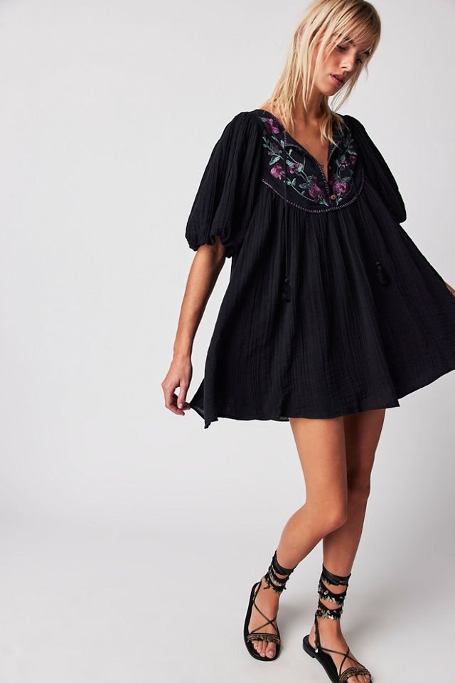 Free People Rosa Linda Embroidered Mini Dress. 1