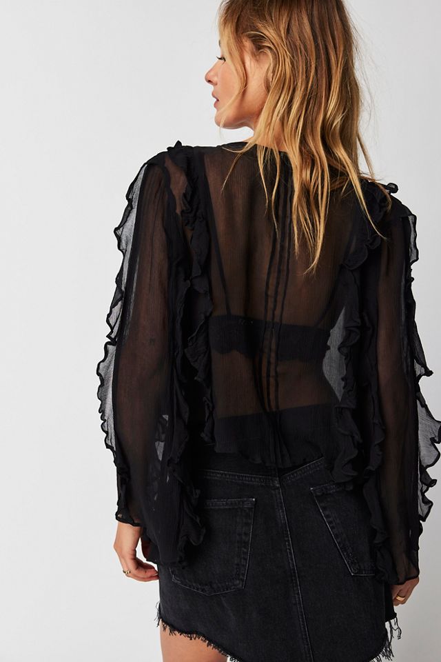 トップス RUFFLE FRILL CHIFFON BLOUSE s-l1200.webp