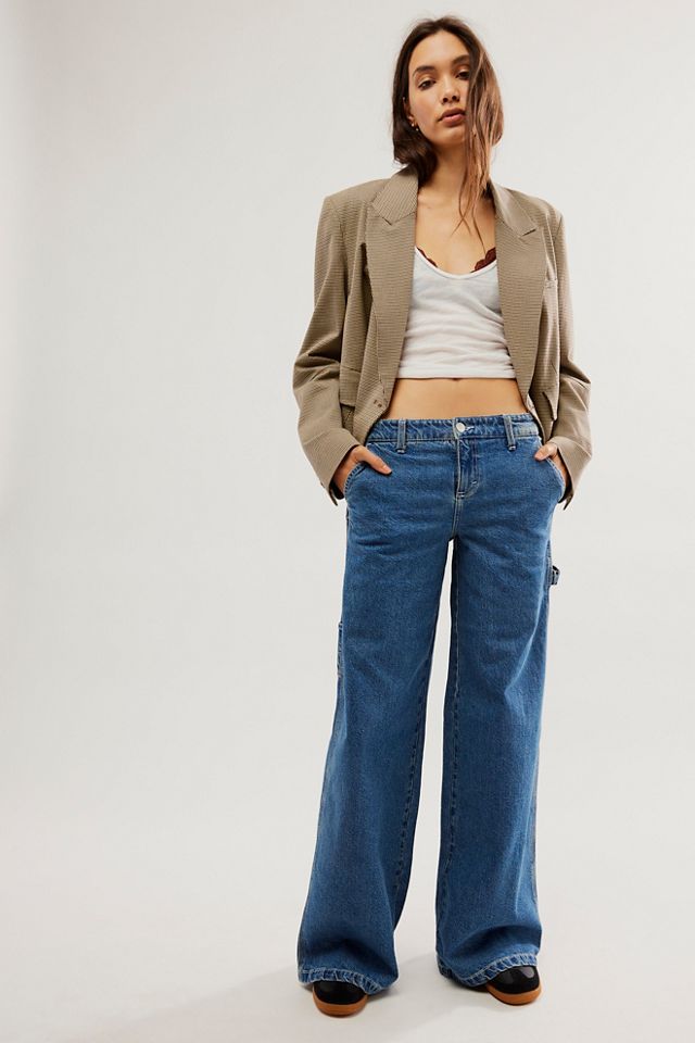 Lee Womens High Rise Wide Leg Slouch Jean : : Clothing, Shoes &  Accessories