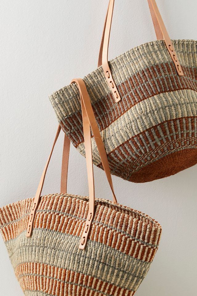 Grand cabas en sisal Jenna Bee #1