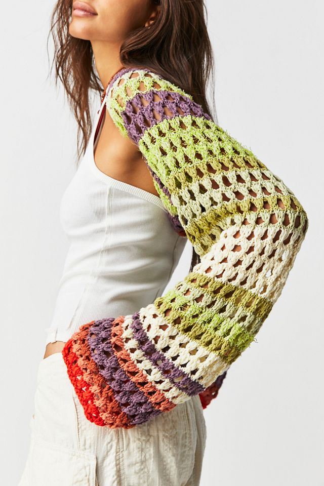 Gia Crochet Shrug - Shell Combo