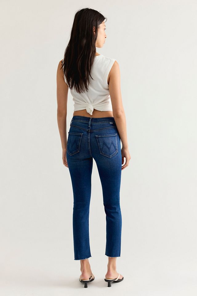 MOTHER Mid-Rise Dazzler Ankle Fray Jeans #1