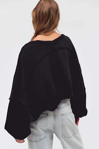 Женская толстовка Free People Shrug It Off, цвет: Чёрный — фото 6