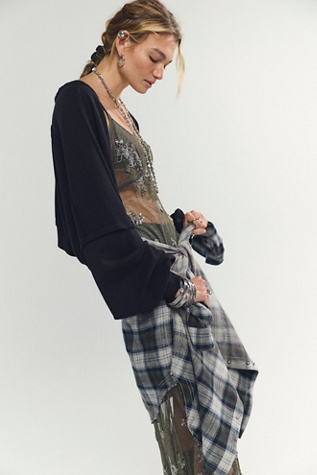 Женская толстовка Free People Shrug It Off, цвет: Чёрный — фото 2