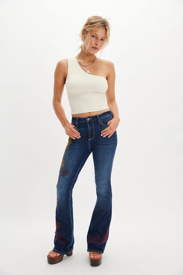 Driftwood Wyatt Embroidered Flare Jeans #2