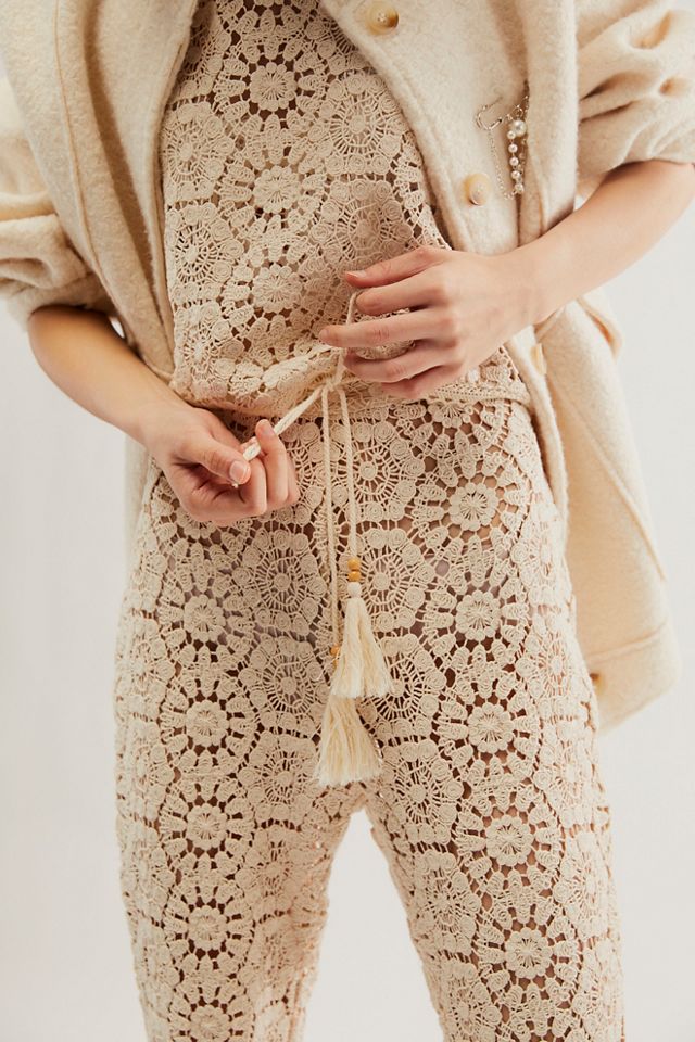 Spell Helena Crochet Lace Bell Pants | Free People