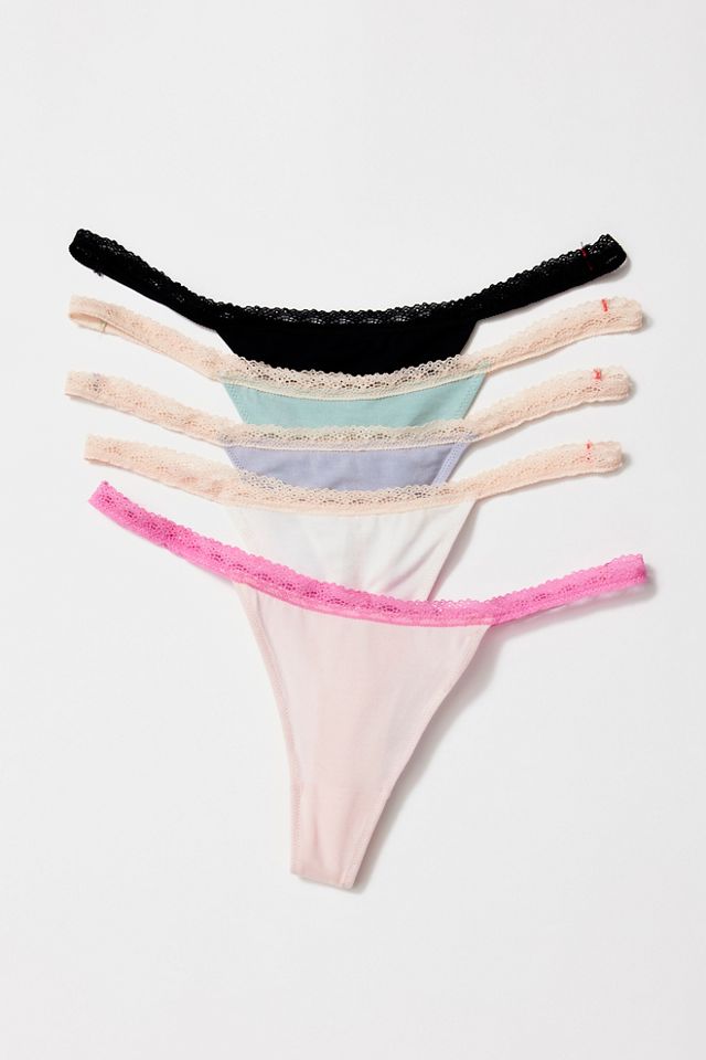 Women's Lace Thongs, 5-pack