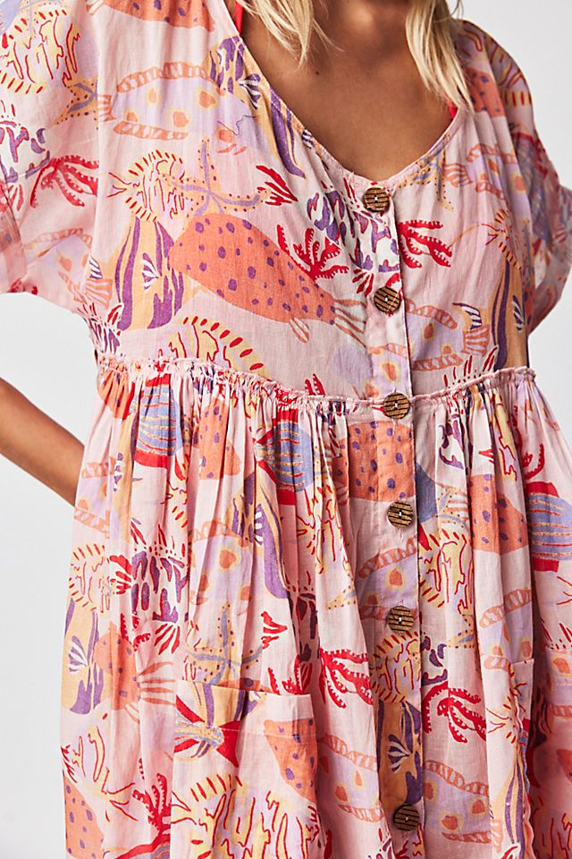 Oceana Drop Waist Print Dress Oceana Drop Waist Print Dress