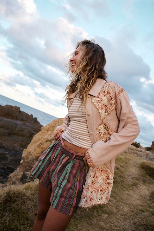 We The Free Corina Crochet Suede Jacket #2