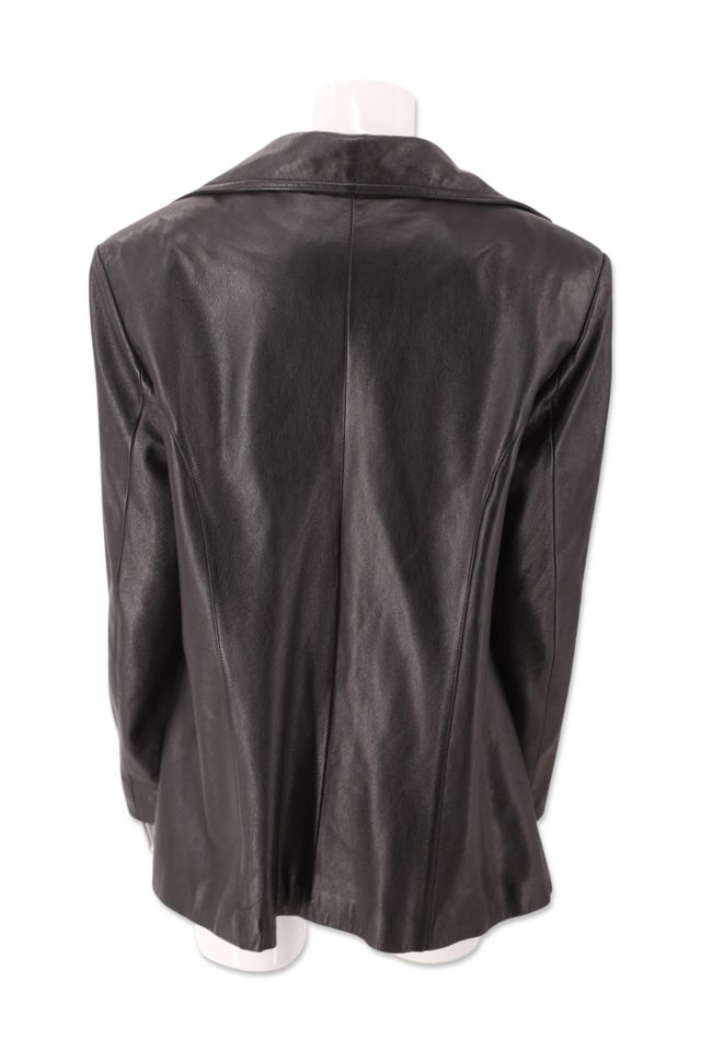 1990s Wilsons Black Leather Trench Jacket Selected By Ritual Vintage #2