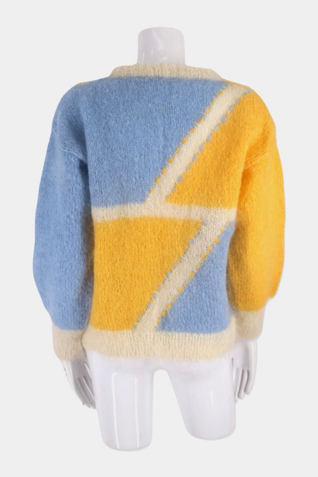 1980s Fuzzy Color Black Handknit Sweater Selected By Ritual Vintage #2