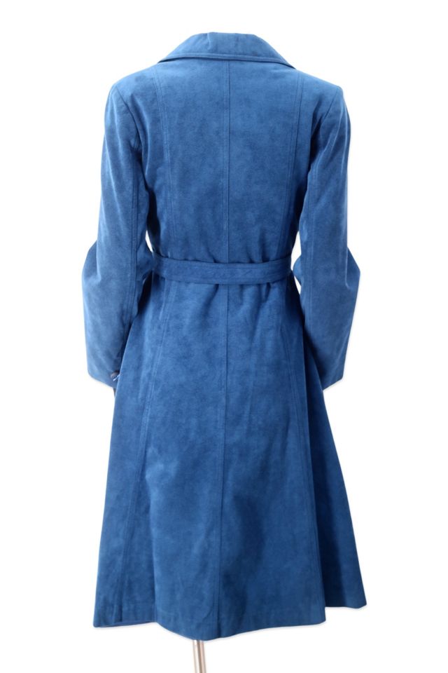 1970s Teal Ultrasuede Belted Trench Selected By Ritual Vintage #2