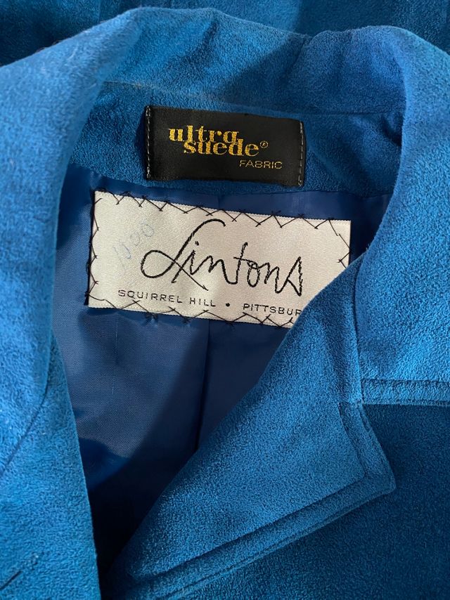 1970s Teal Ultrasuede Belted Trench Selected By Ritual Vintage #3