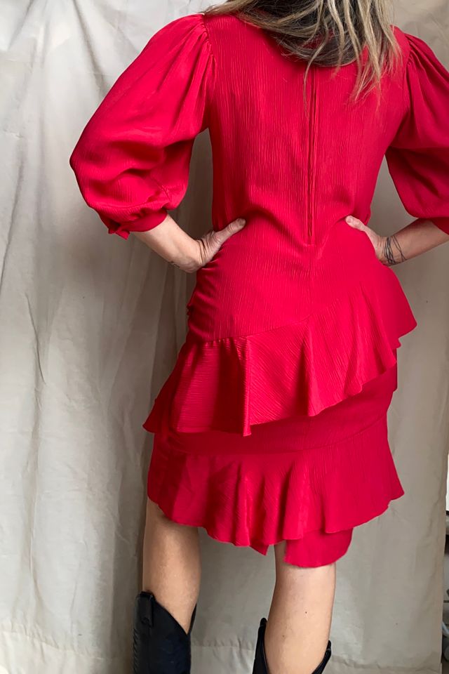 Vintage 80’s Hot Pink Ruffled Dress Selected by KA.TL.AK #3