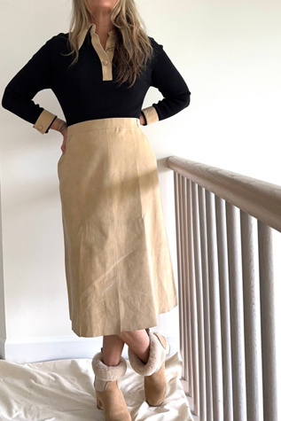 Vintage Sweater and UltraSuede Dress Selected by KA.TL.AK