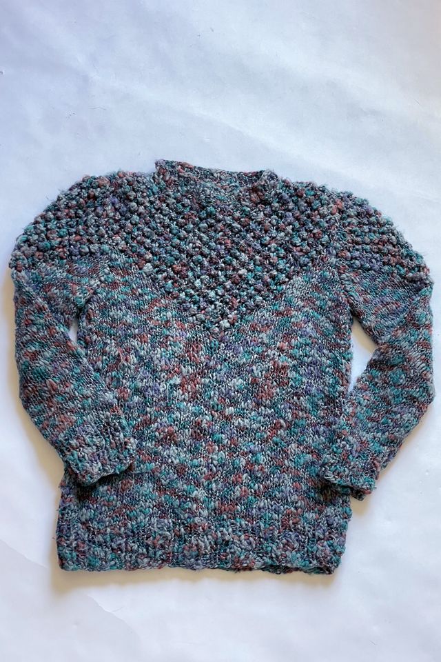 Vintage 1980's Italian Knubby Yoke Sweater Selected by FernMercantile #3
