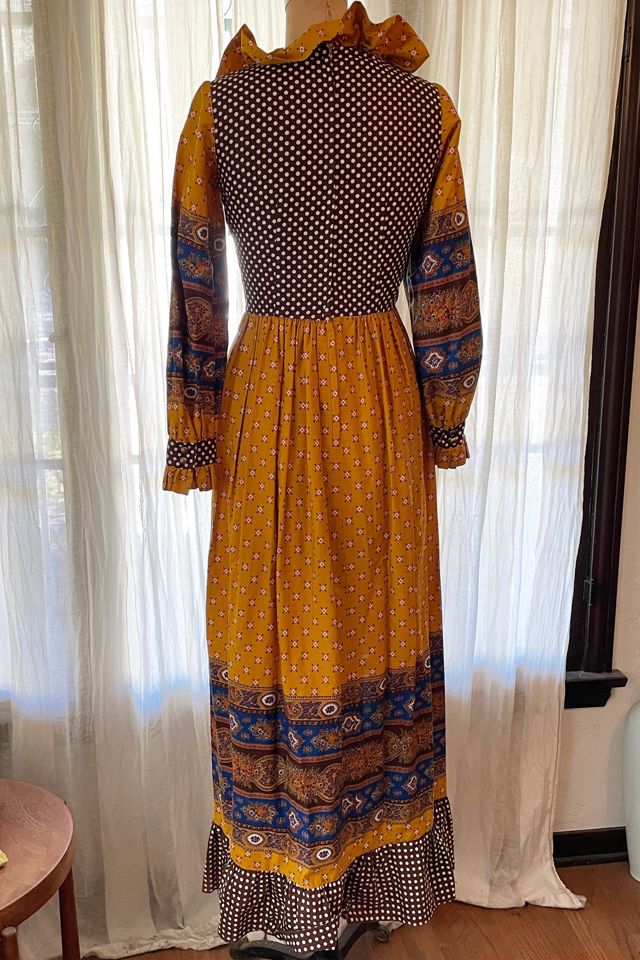 Vintage 1970's Magnin Corset Maxi Dress Selected by FernMercantile #3