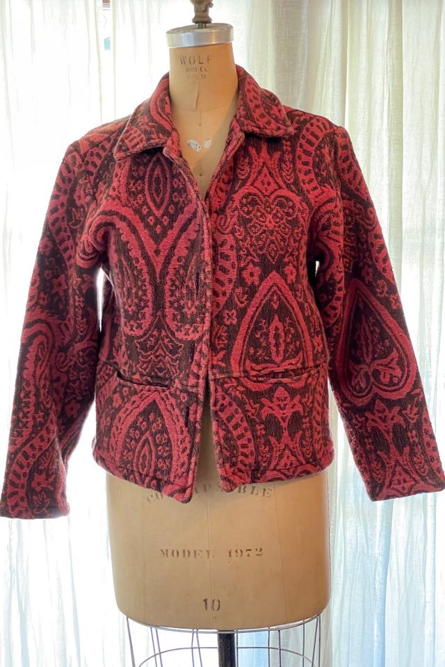 80s Cropped tapestry jacket – MANTIS LADY VINTAGE