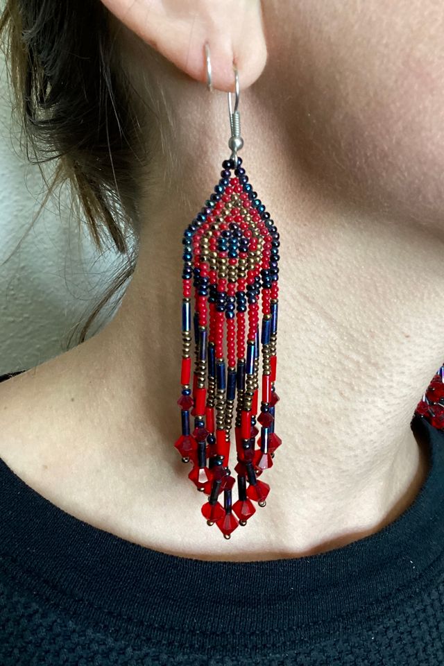 Free people beaded on sale earrings