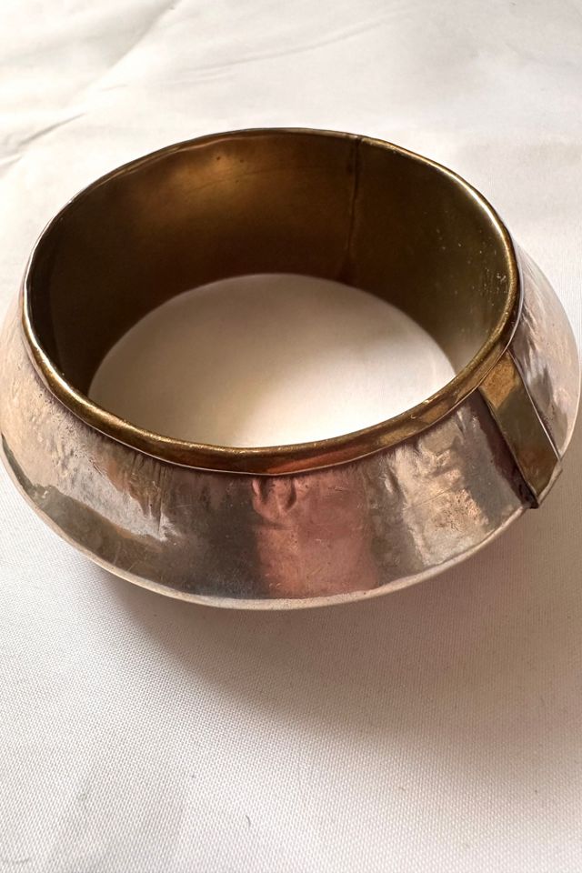 1980s Brass and Metal Flying Saucer Cuff Selected by Cherry #2