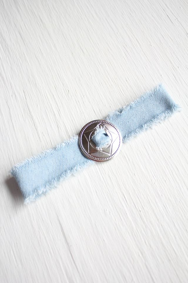 Upcycled Denim Western Star Medallion Choker Selected By Moons + Junes Vintage #3