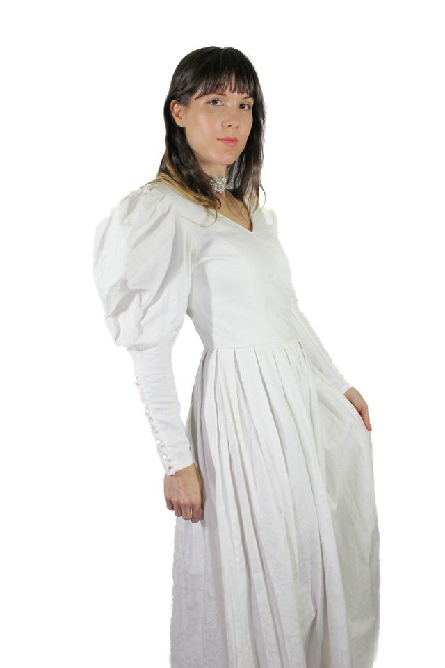1980s Laura Ashley Cotton Wedding Dress Selected By Moons + Junes ...